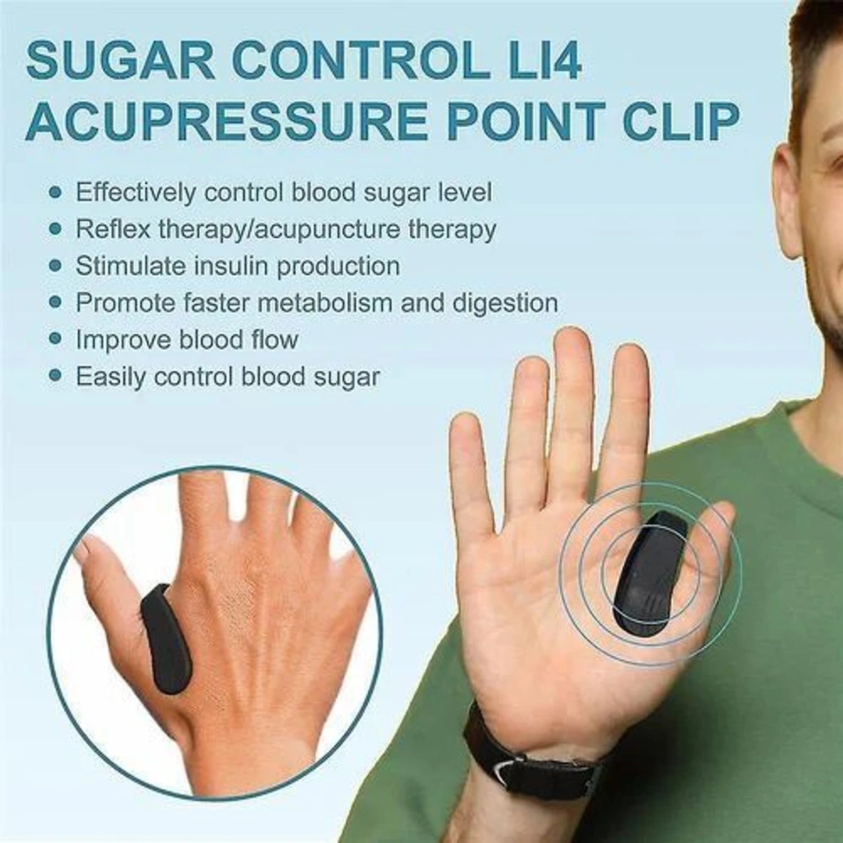 Sugar Control Acupressure Clip Hand (Pack of 2)