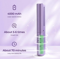 Rechargeable Mini Hair Straightener, Portable Cordless Hair Straightener Brush, 3 Adjustable Temp Flat Iron