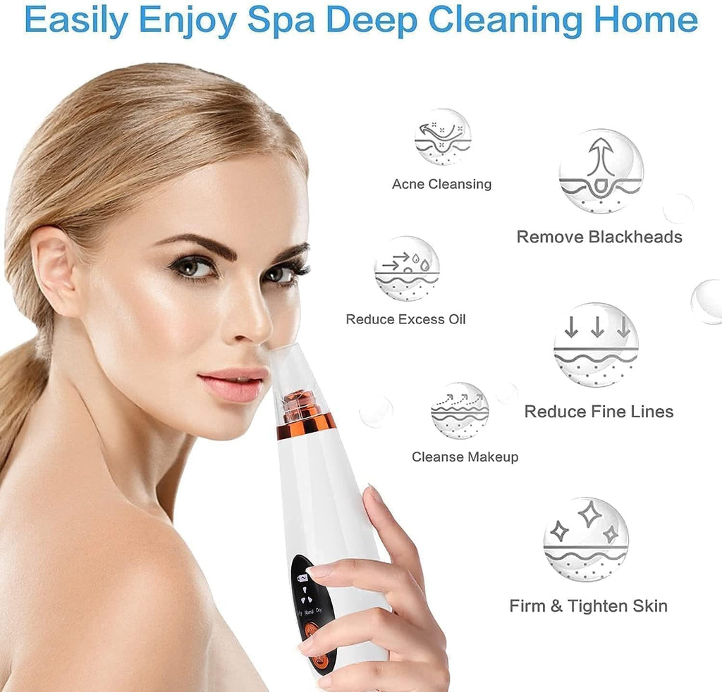 6-in-1 Electric Blackhead Remover Vacuum | USB Rechargeable Pore Cleaner