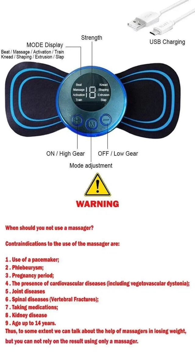 Mini Butterfly Massager for Pain Relief