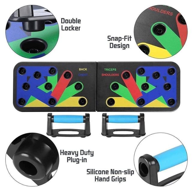 14-in-1 Push-Up Board & Bar Set